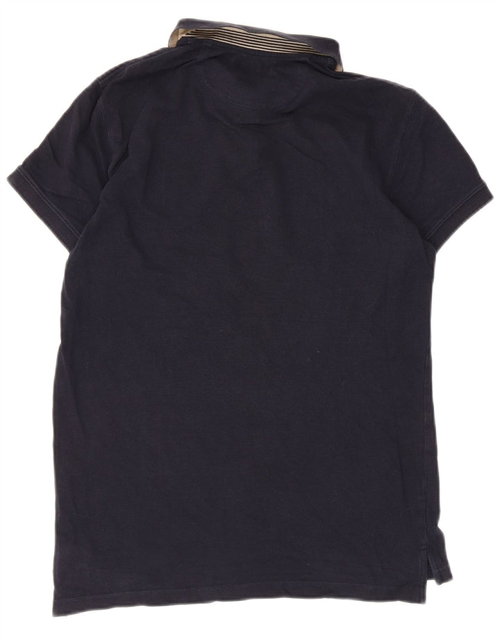 Polo da uomo slim fit Massimo Dutti piccola blu navy