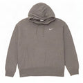 Felpa con cappuccio da uomo Nike in cotone mélange grigio medio