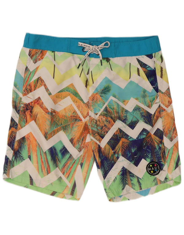 Pantaloncini da bagno da donna Maui Maui UK 14 Chevron medio multicolore