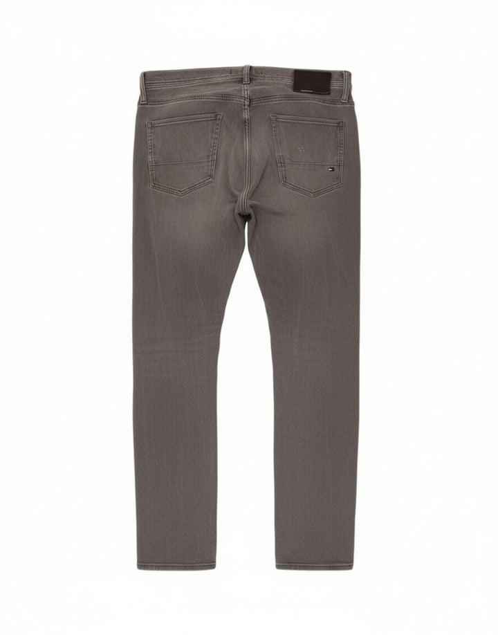 Tommy Hilfiger Uomo Bleecker Slim Jeans W32 L32 Cotone Grigio