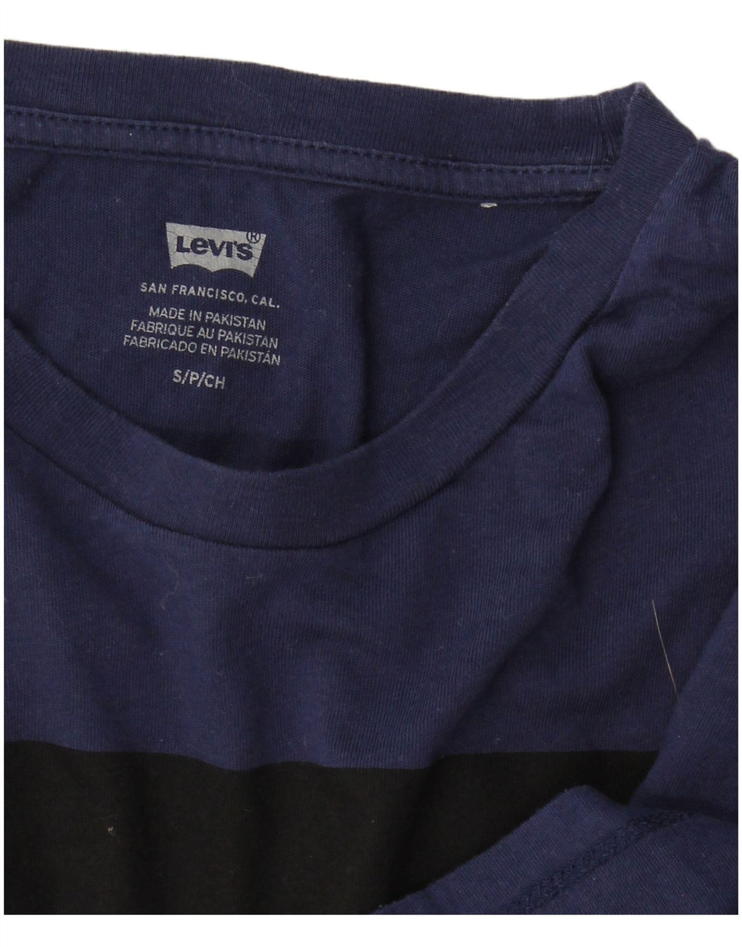 LEVI'S Mens Graphic T-Shirt Top Small Navy Blue