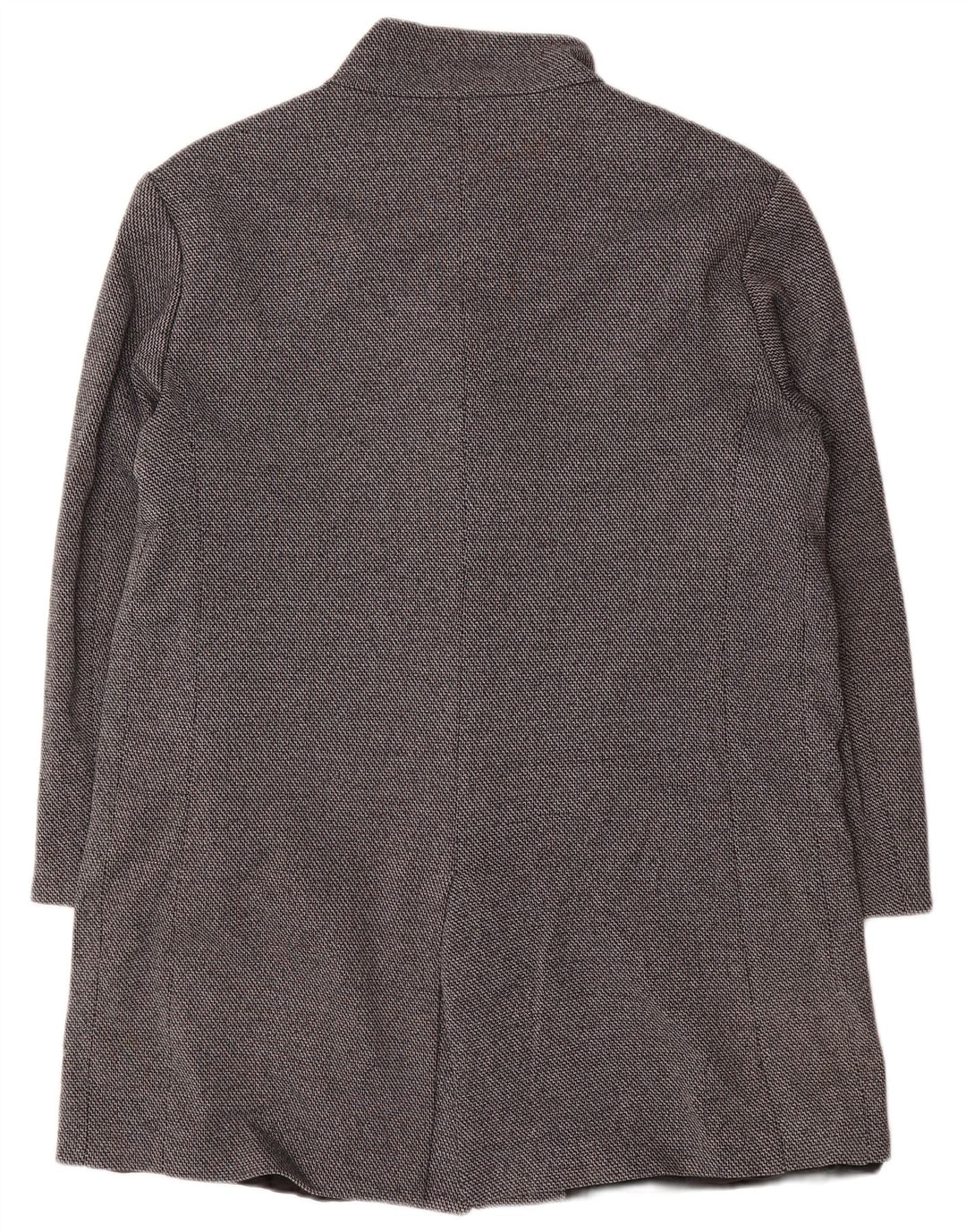 Cappotto da uomo Zara UK 40 grande cotone grigio Chevron