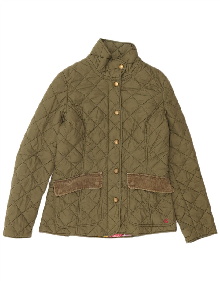 TOM JOULE Womens Quilted Jacket US 6 Medium Khaki Cotton