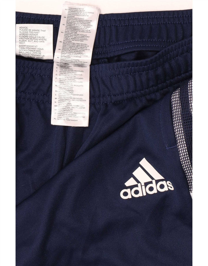 Pantaloni da tuta Adidas Aeroready da uomo piccoli in poliestere blu navy