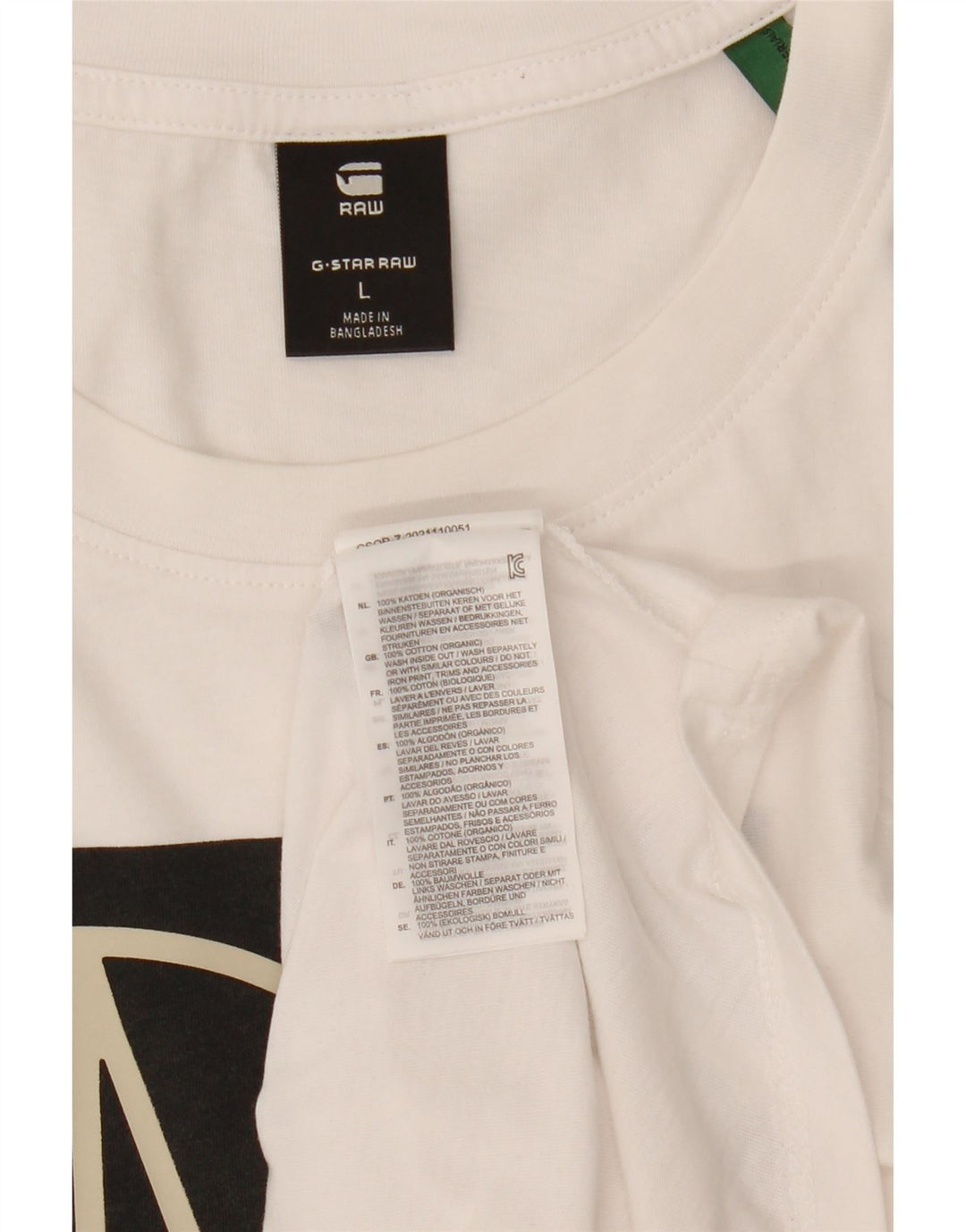 T-shirt grafica da uomo G-Star Top grande in cotone bianco