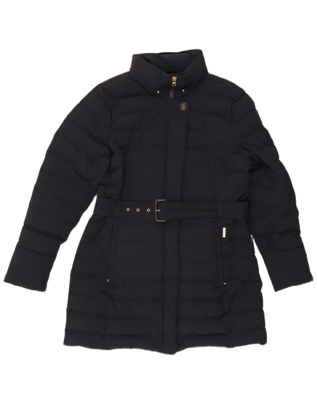 Cappotto imbottito da donna Woolrich UK 16 grande poliestere blu navy