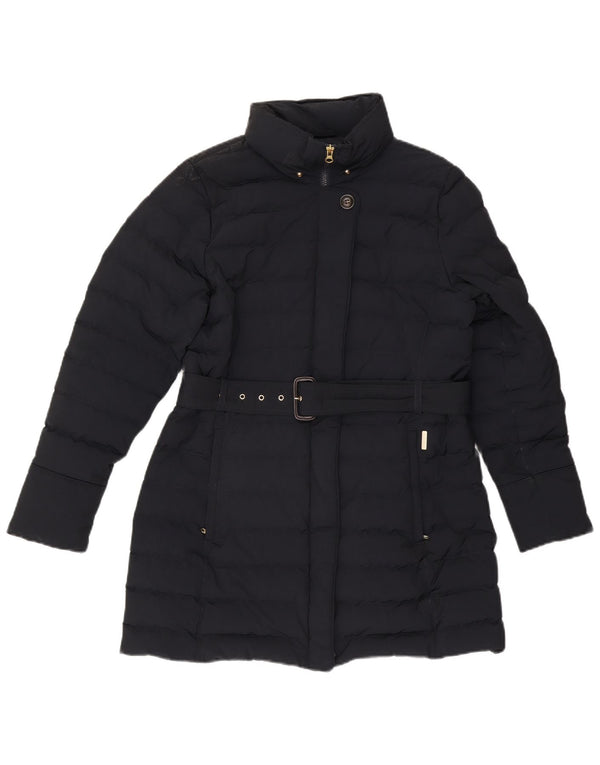 Cappotto imbottito da donna Woolrich UK 16 grande poliestere blu navy