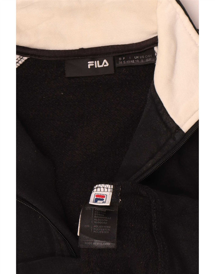 Giacca da ginnastica oversize da donna Fila UK 10 Small Black Colourblock