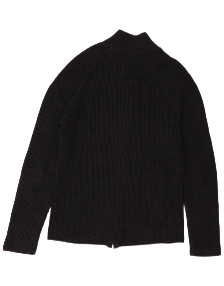 Maglione cardigan da uomo Reiss piccolo in cotone nero