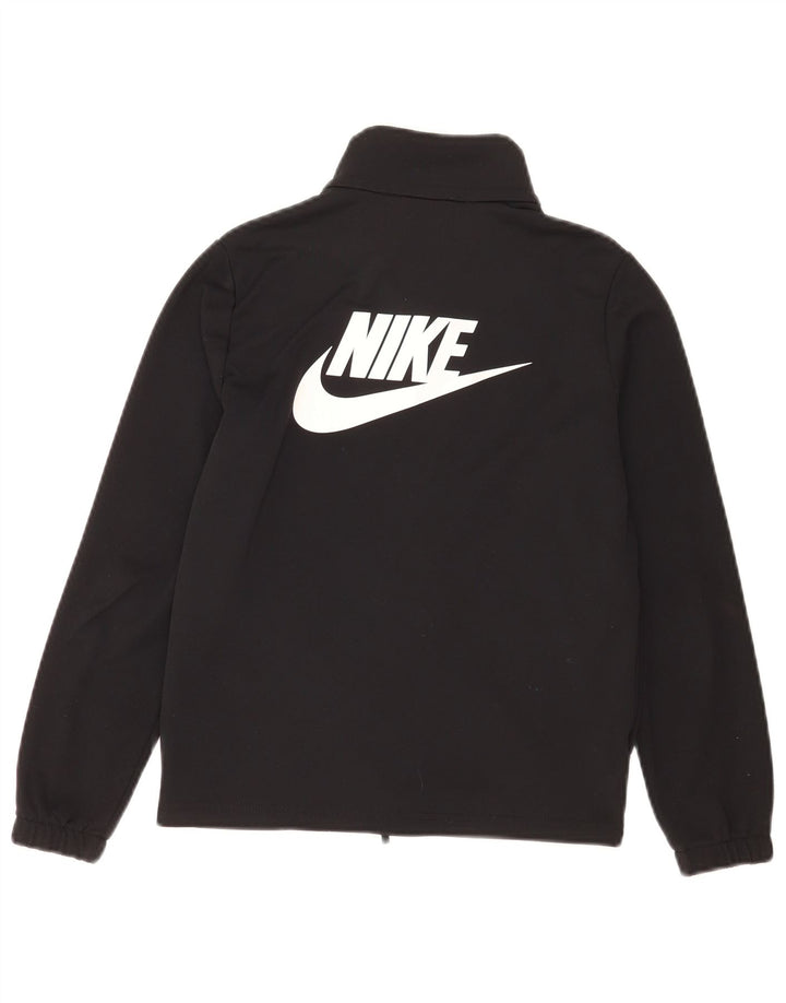 Giacca superiore della tuta grafica da ragazzo Nike 10-11 anni poliestere nero medio