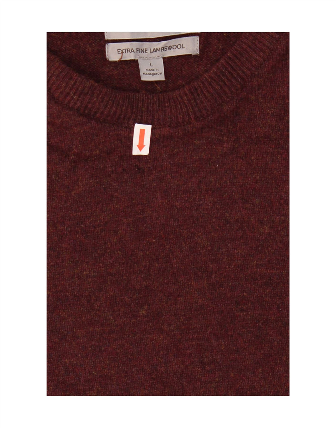 Maglione maglione girocollo da uomo Marks & Spencer grande lana bordeaux