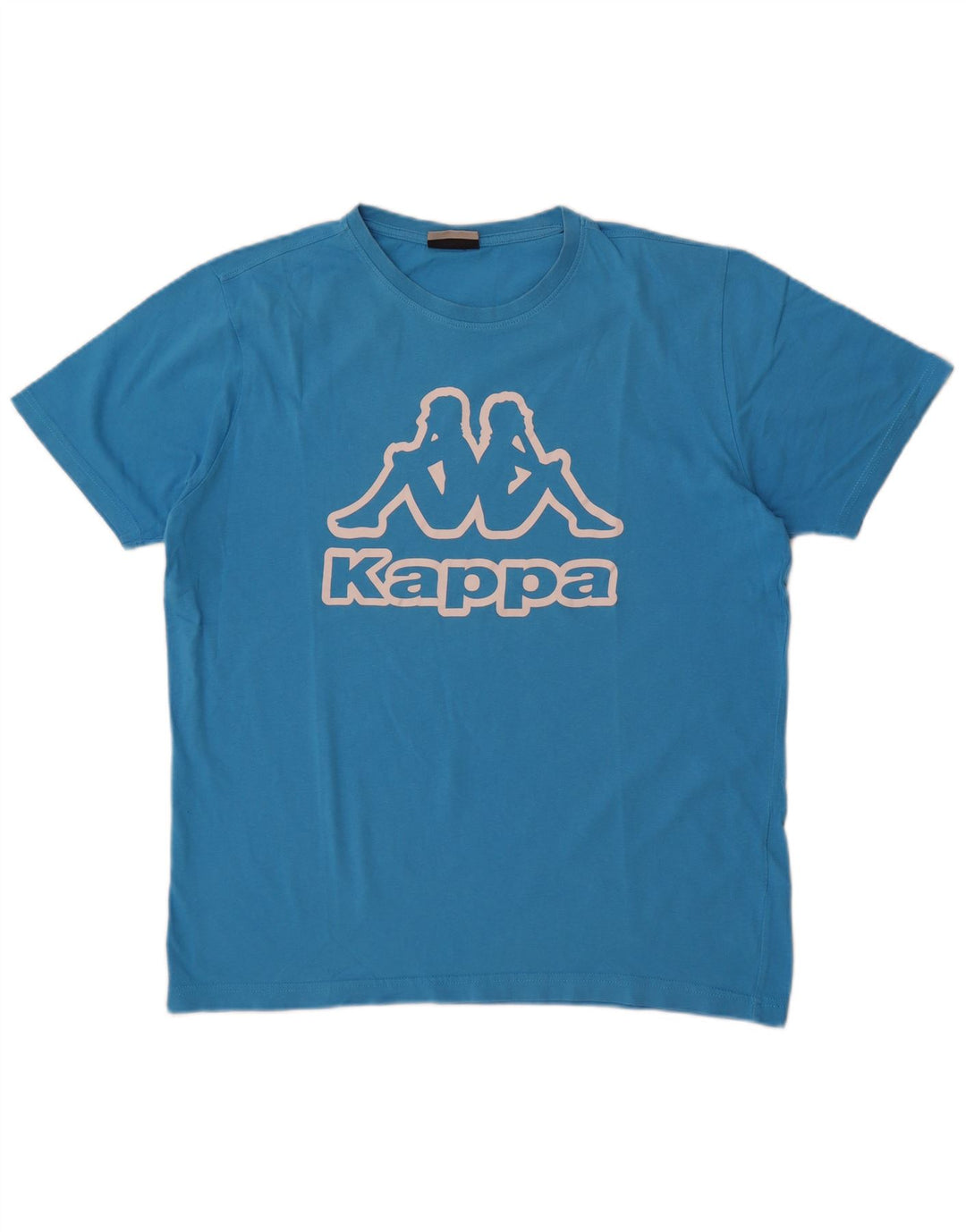 T-shirt grafica da uomo Kappa Top Large in cotone blu