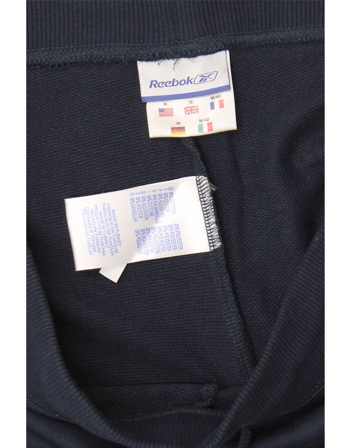 Pantaloncini sportivi Reebok da donna UK 12 medio blu navy cotone