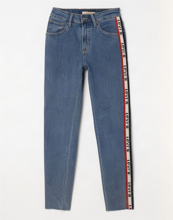 Jeans skinny Levi's da donna 721 con grafica a vita alta W24 L27 blocco di colore blu