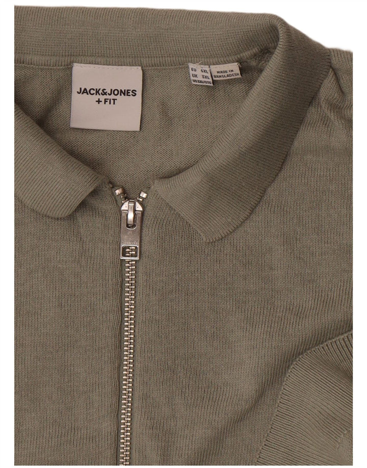 Polo a maniche corte da uomo Jack & Jones 3XL Grigia