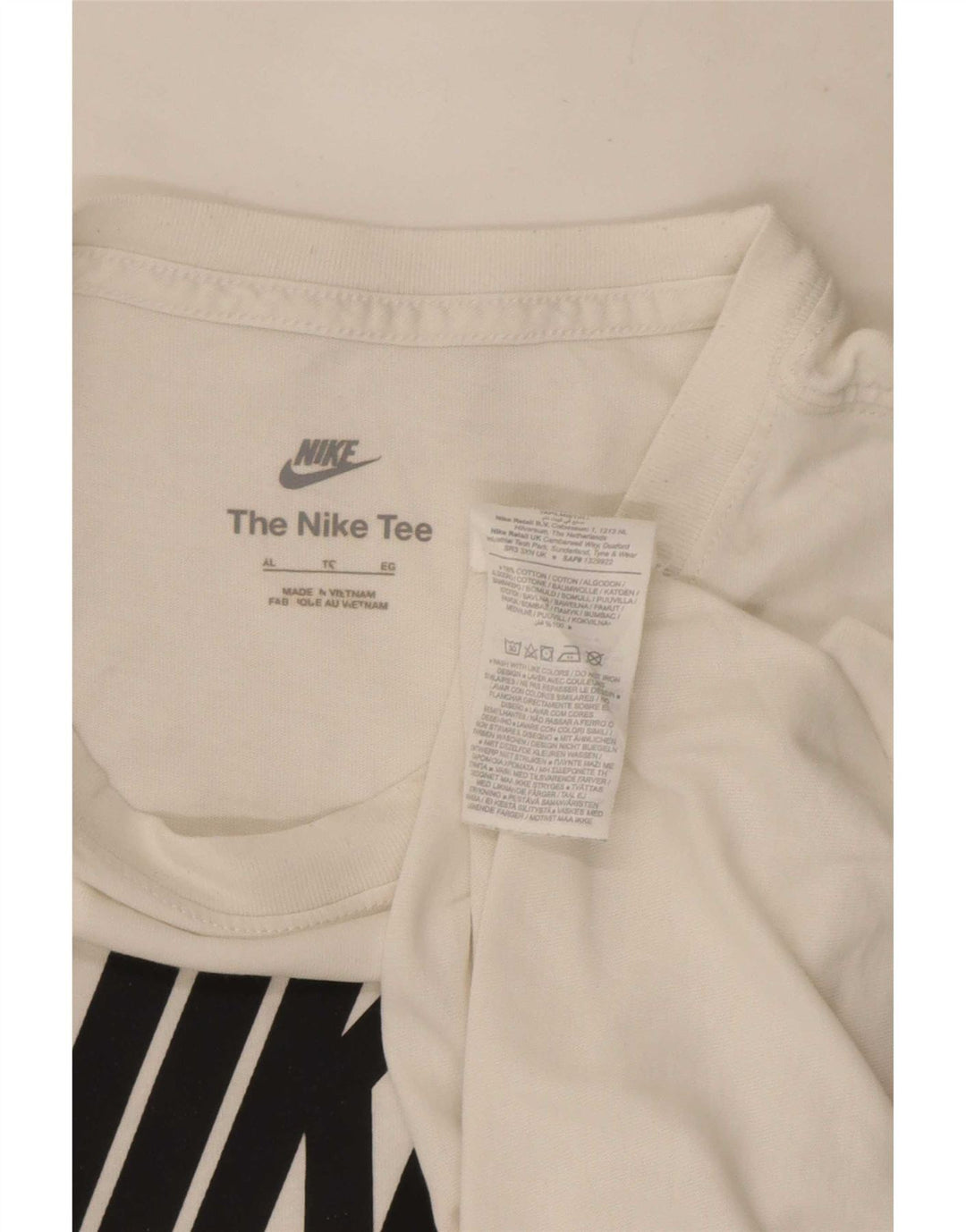 T-shirt grafica da uomo Nike Top XL in cotone bianco