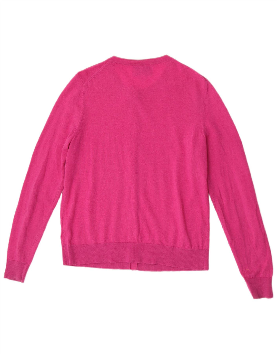 Maglione cardigan da donna Marks & Spencer UK 12 Lana merino rosa medio