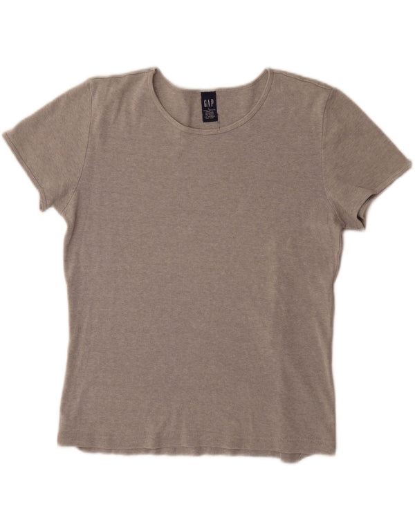 Gap T-shirt da donna Top UK 16 grande cotone grigio