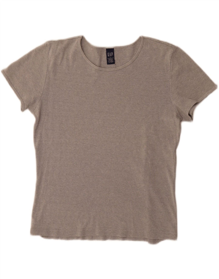 Gap T-shirt da donna Top UK 16 grande cotone grigio