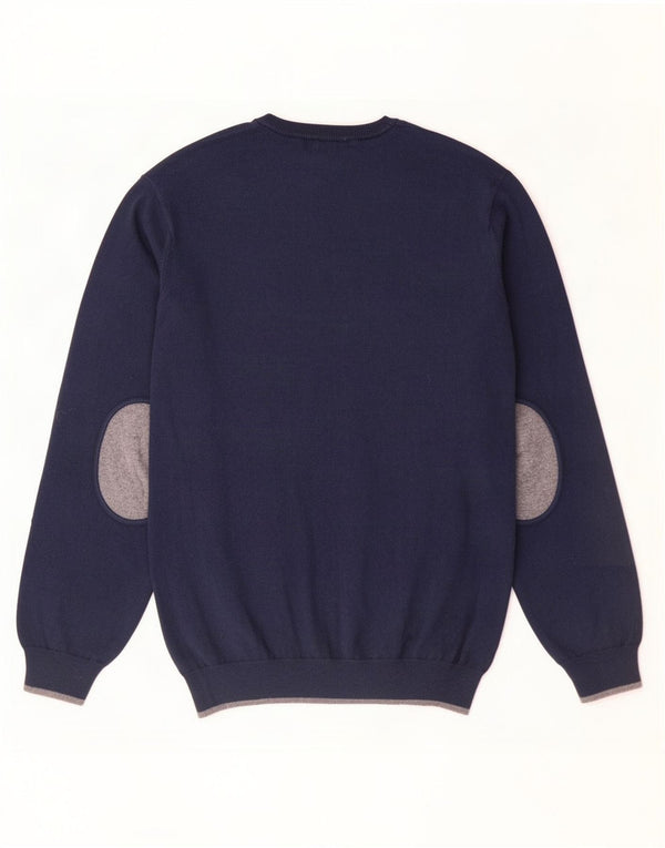 Maglione maglione girocollo da uomo vestibilità regolare Armani Jeans XL in cotone blu navy