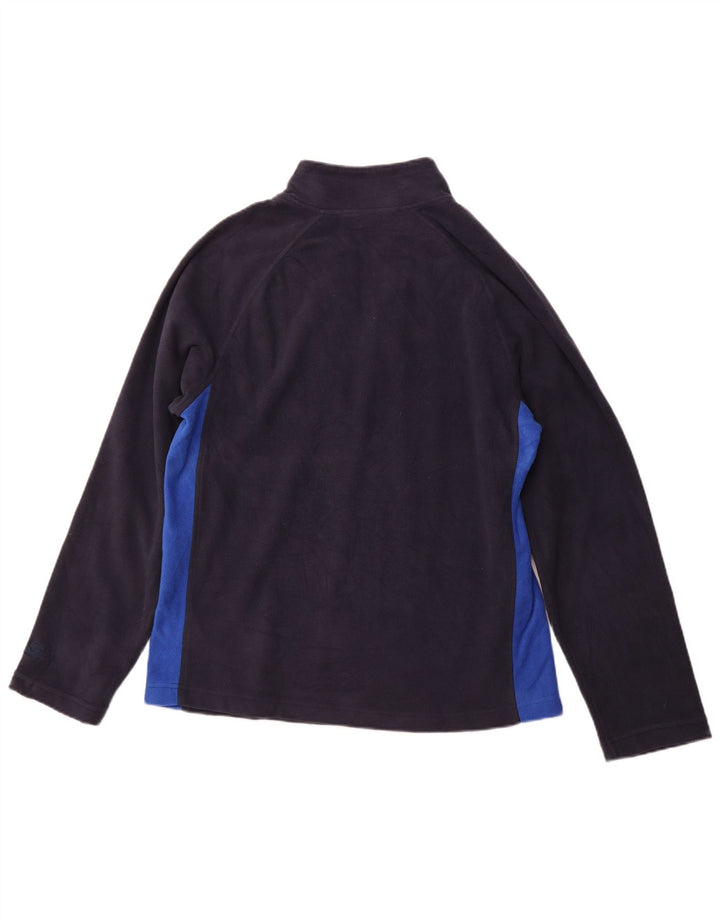 Maglione in pile da uomo STARTER con collo e zip UK 38/40 Medium Blu Navy Colorblock