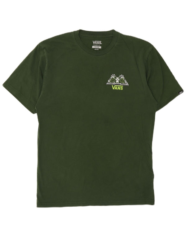 T-shirt grafica da uomo con vestibilità classica VANS, cotone verde medio