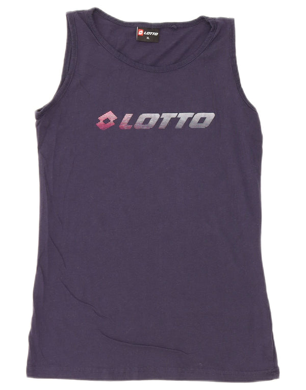 Canotta grafica da bambino Lotto 15-16 anni XL in cotone blu navy