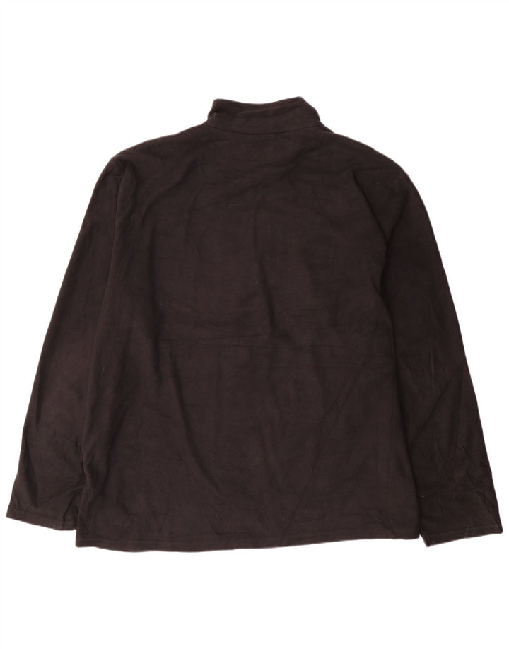 Maglione in pile da uomo con collo con zip Mountain Warehouse 3XL Nero