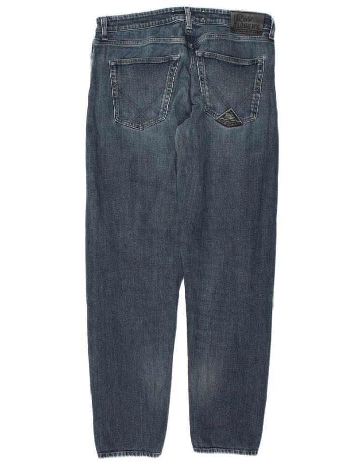 Jeans dritti da uomo Roy Rogers W33 L31 cotone blu