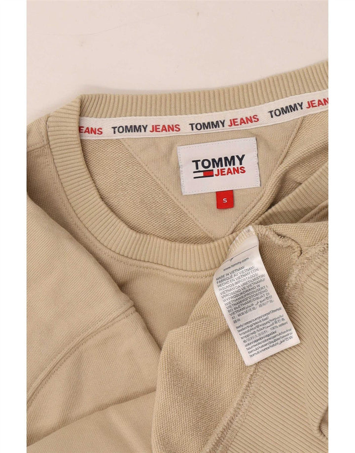 Tommy Hilfiger Uomo Felpa Maglione Piccolo Cotone Beige