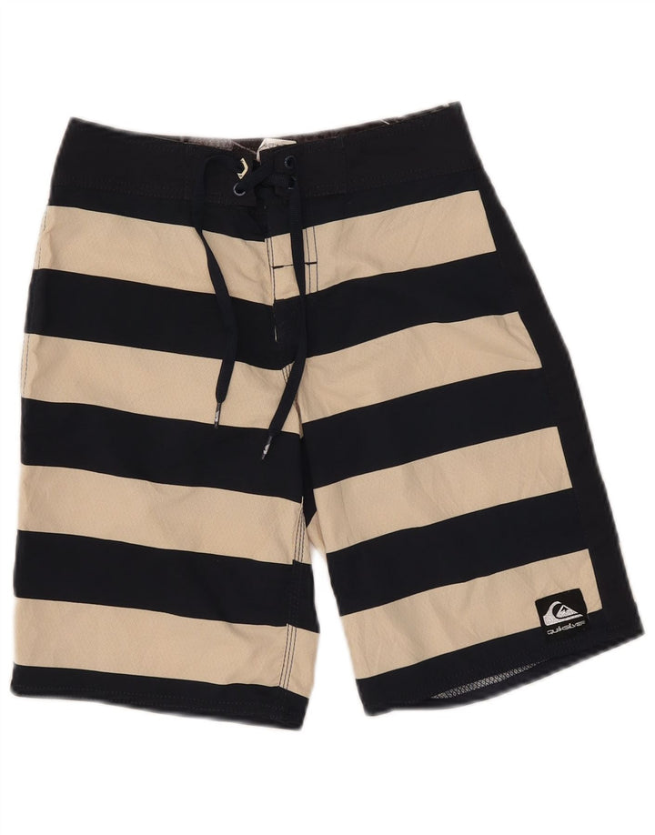 Pantaloncini da bagno Quiksilver per ragazzi 9-10 anni in poliestere a righe blu navy