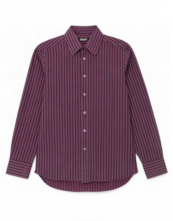 Camicia da uomo Dkny taglia 14 1/2 piccolo gessato viola