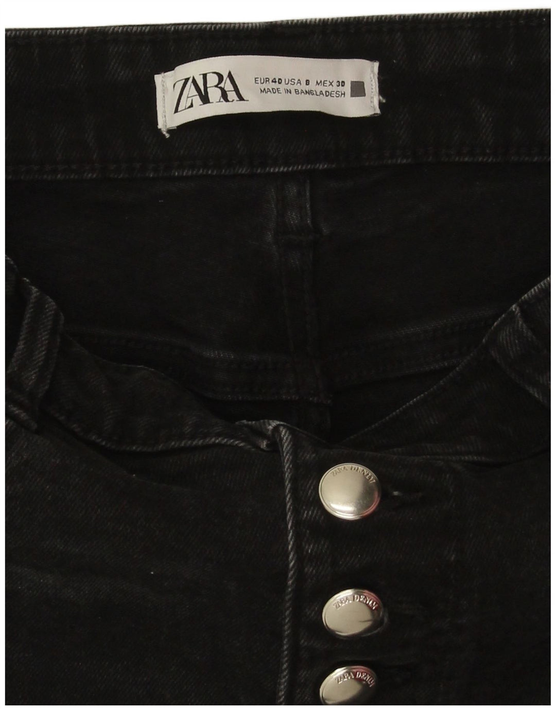 Jeans Bootcut da donna Zara EU 40 medio W30 L26 cotone nero