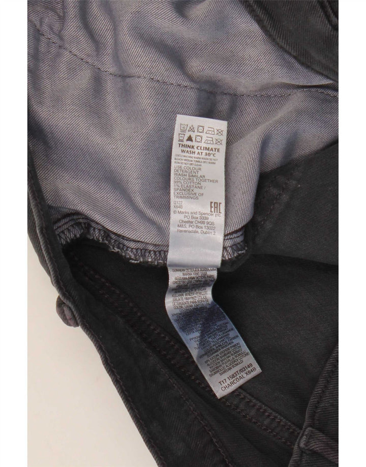 Pantaloni chino slim da uomo Marks & Spencer W34 L28 cotone grigio