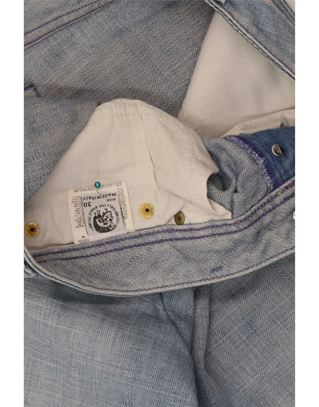 Pantaloncini di jeans da uomo Diesel W30 cotone blu medio