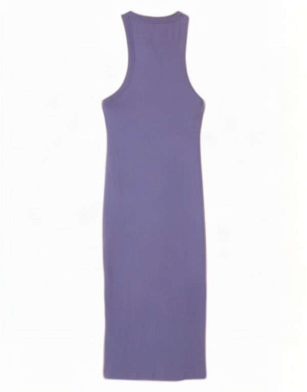 Abito aderente senza maniche da donna Zara UK 10 piccolo cotone blu