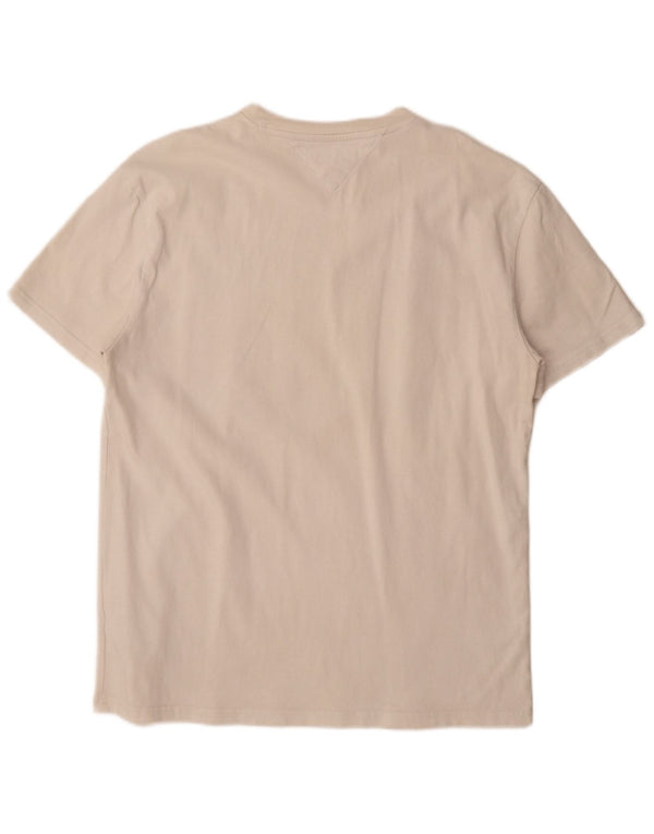 T-shirt grafica da uomo Tommy Hilfiger Top grande in cotone bianco
