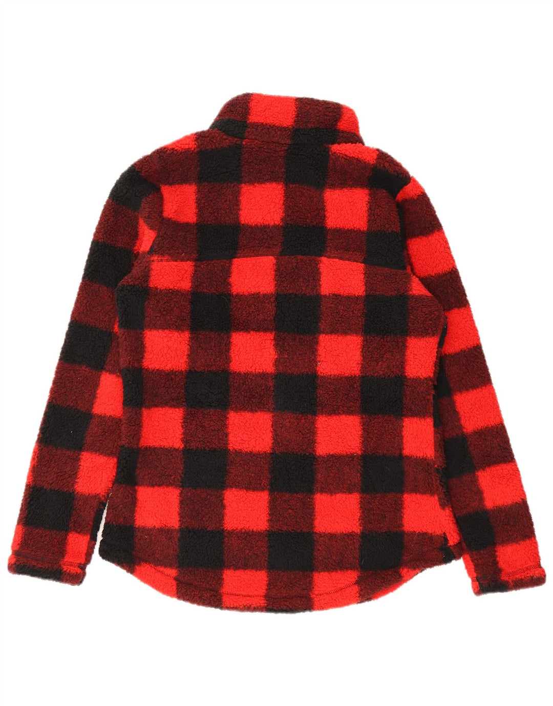 Giacca in pile da donna Columbia UK 14 poliestere a quadretti rosso medio