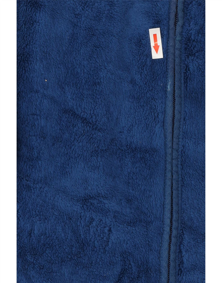 Giacca in pile con cappuccio da donna Eddie Bauer UK 14 Poliestere blu medio