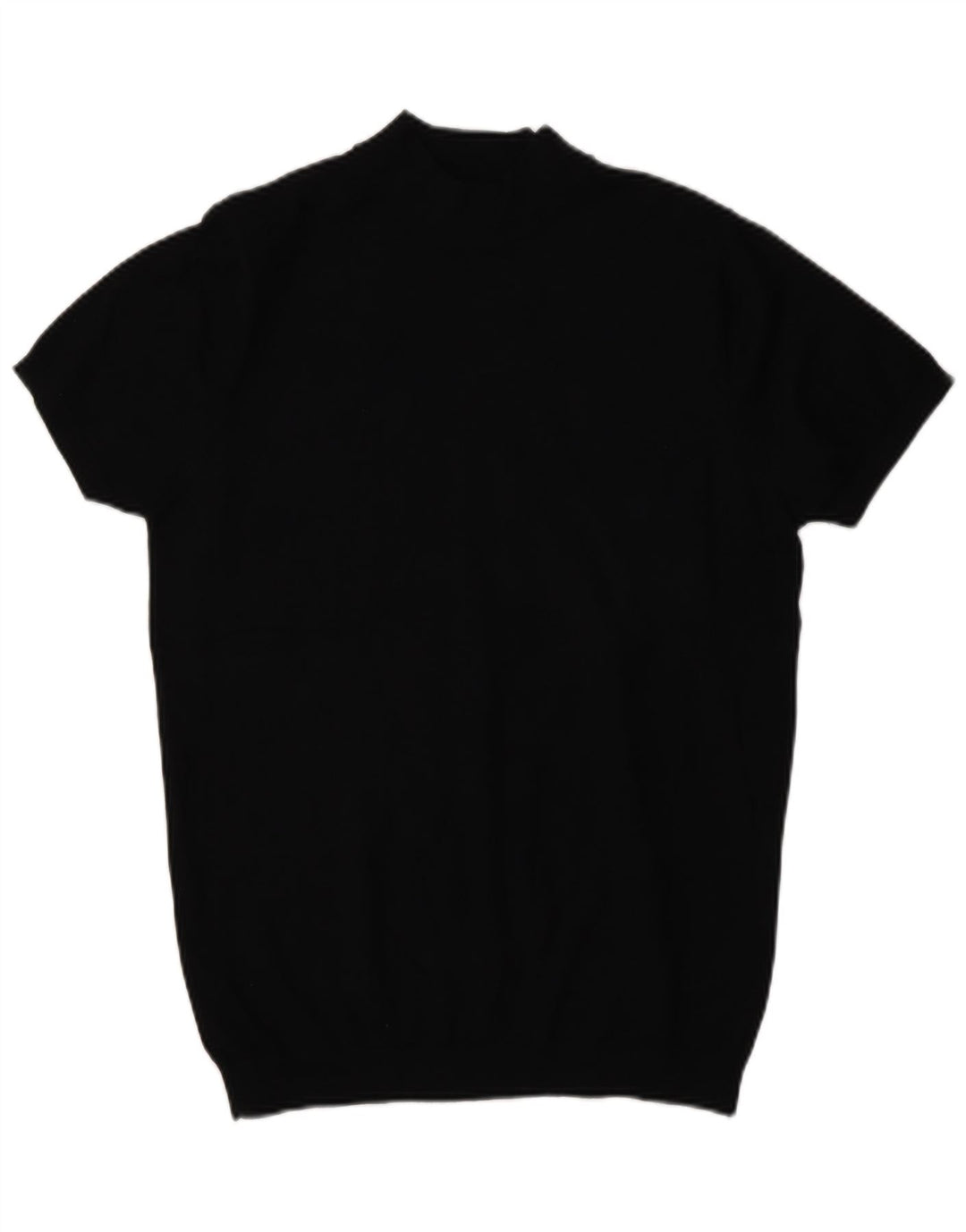Maglione Zara da uomo a maniche corte con collo dolcevita piccolo nero