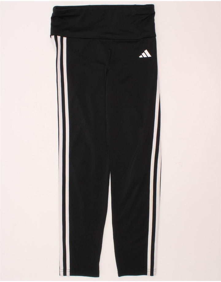 Leggings ADIDAS Aeroready per ragazze 11-12 anni in poliestere nero