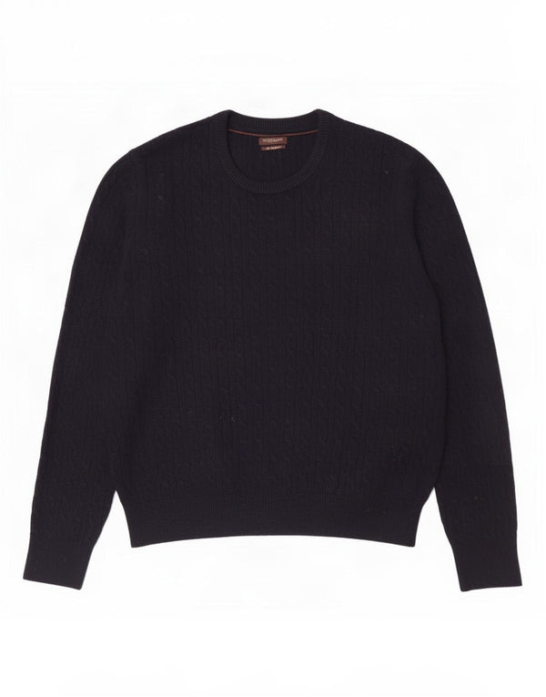 Maglione maglione girocollo da uomo Gutteridge grande blu navy
