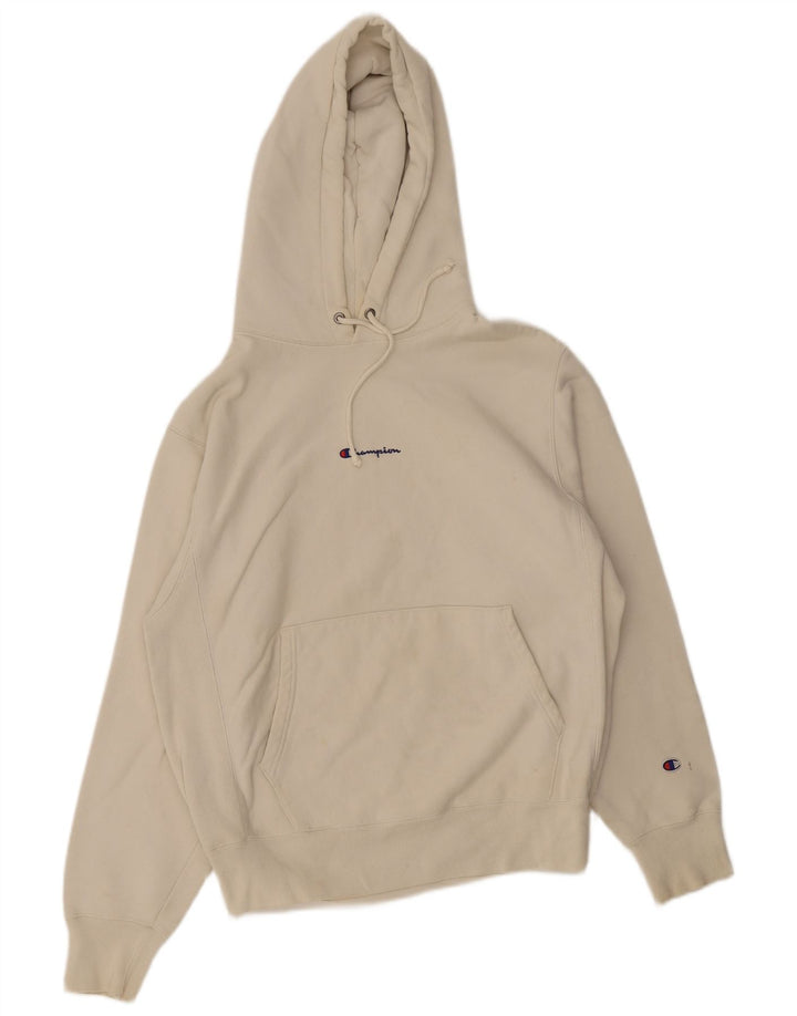 Maglione con cappuccio Champion Reverse Weave da uomo bianco medio