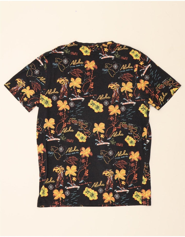 JACK & JONES Mens Graphic T-Shirt Top Medium Black Vintage Jack & Jones and Second-Hand Jack & Jones from Messina Hembry 