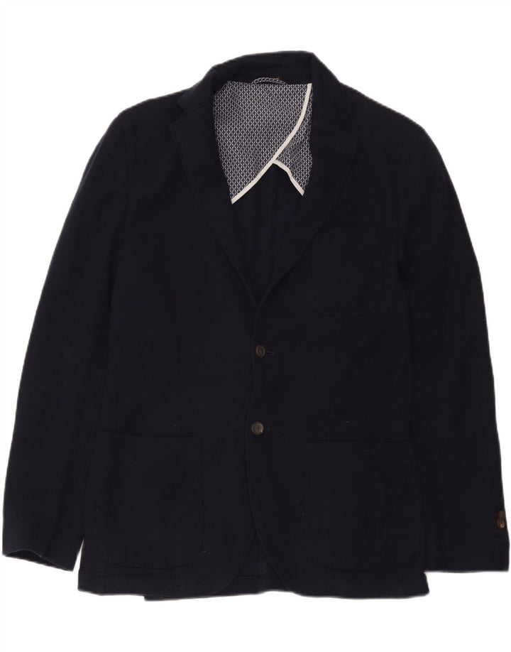 Giacca blazer da uomo a 2 bottoni Massimo Dutti EU 50 cotone medio blu navy