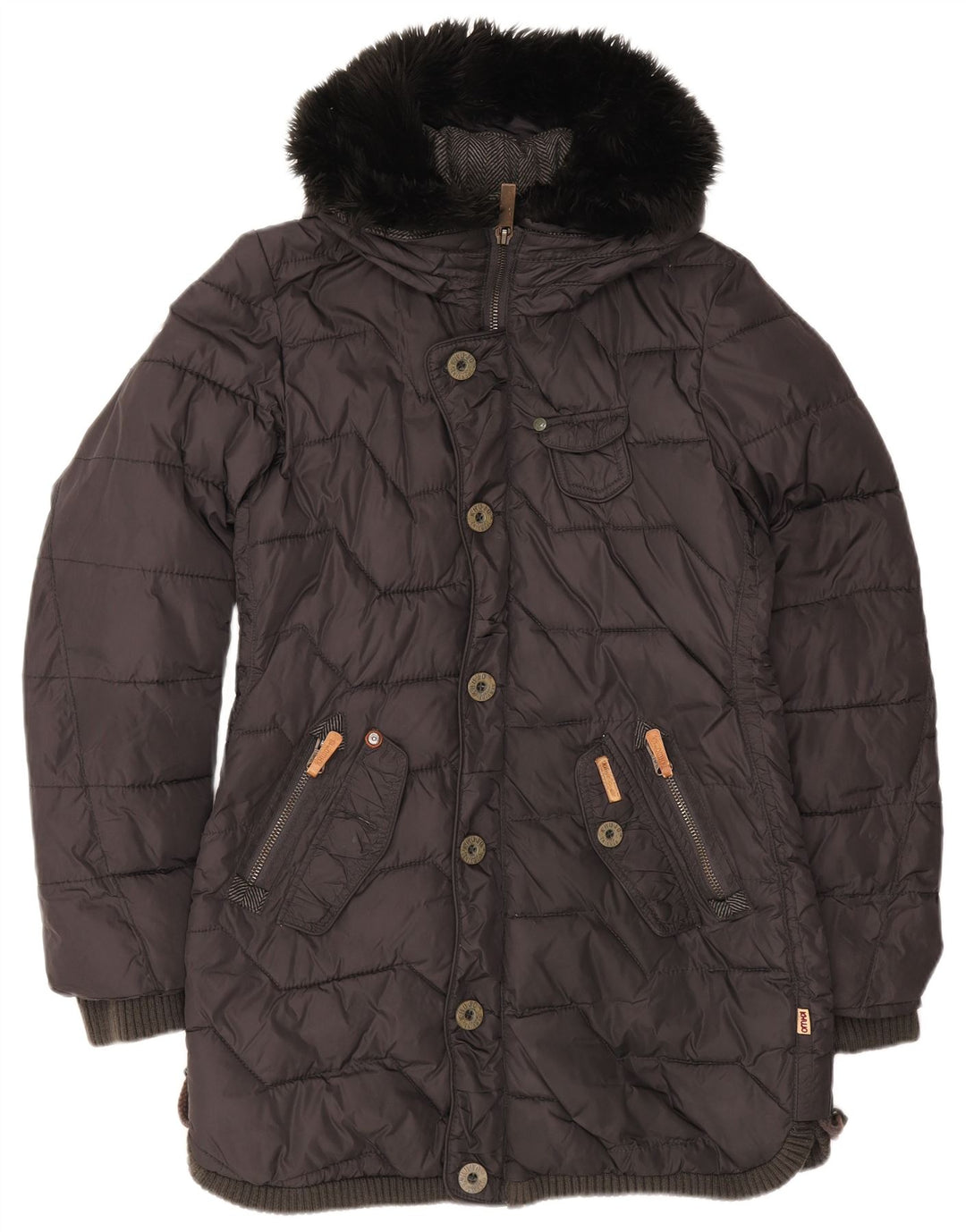 Giacca imbottita con cappuccio da uomo KHUJO UK 40 grande nylon nero