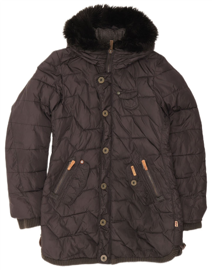 Giacca imbottita con cappuccio da uomo KHUJO UK 40 grande nylon nero