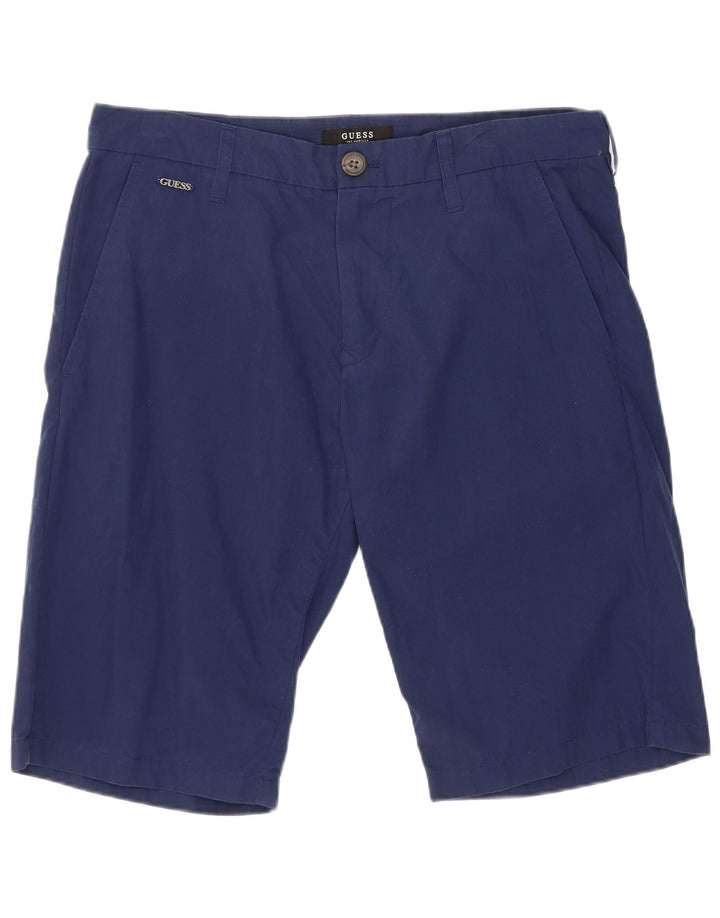 Pantaloncini chino da uomo Guess W32 in cotone blu medio