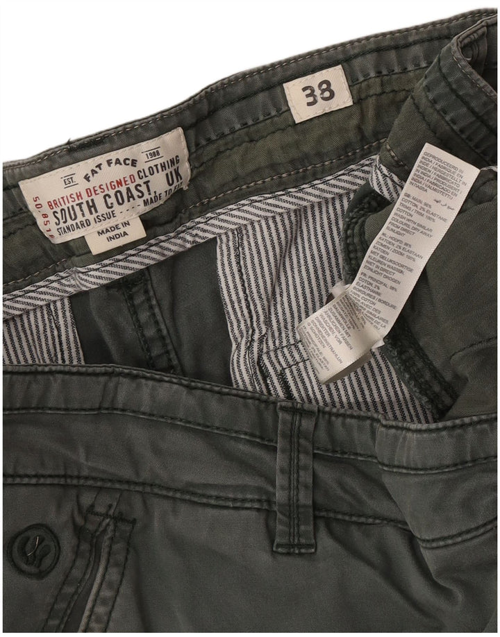 Pantaloncini cargo regolari da uomo Fat Face W38 XL in cotone verde