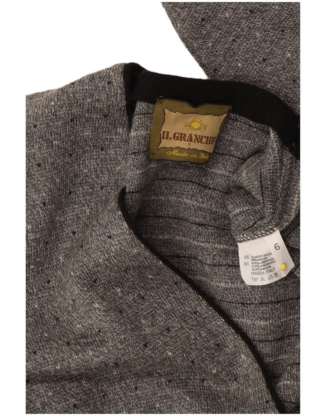 Maglione cardigan da uomo Il Granchio Lana screziata grigio medio